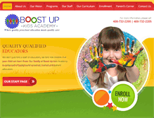 Tablet Screenshot of boostupkids.com